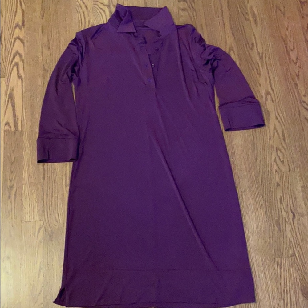 Custom shirt dress with removable tie waist